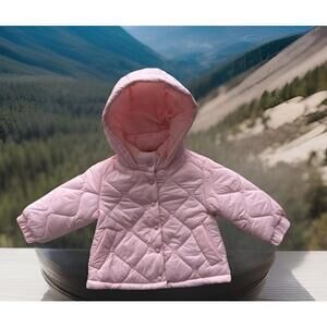Baby Girls’ Urban Republic $65 Packable Pink Hooded Puffer Jacket 12M NWT